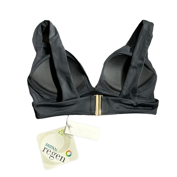 ANGABRIEL womens eco friendly black padded push up bikini swim top size M NWT - Picture 5 of 7